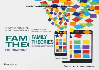 [DOWNLOAD]⚡️PDF✔️ Family Theories: Foundations and Applications