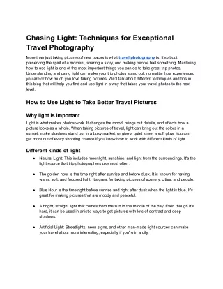 Chasing Light_ Techniques for Exceptional Travel Photography - Google Docs
