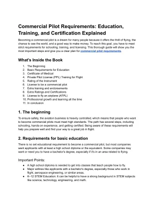Commercial Pilot Requirements_ Education, Training, and Certification Explained - Google Docs
