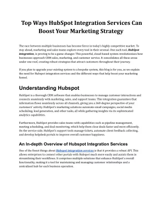 Future-Proof Your Business with HubSpot Integrations Service| SOL Business Solutions