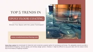 Top 5 Trends in Epoxy Floor Coating