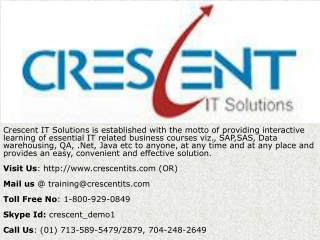 Crescent IT Solutions Received Valuable Feedback on QA Cours