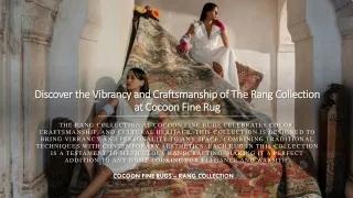 Discover the Vibrancy and Craftsmanship of The Rang Collection at Cocoon Fine Rug