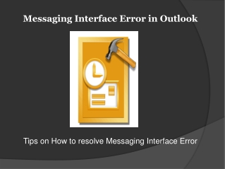 How to resolve messaging interface error in outlook