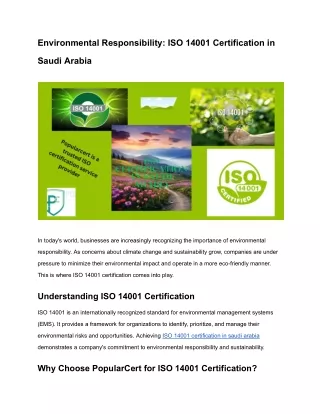 Environmental Responsibility_ ISO 14001 Certification in Saudi Arabia