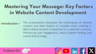 _Mastering Your Message Key Factors in Website Content Development