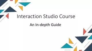 Interaction Studio Course