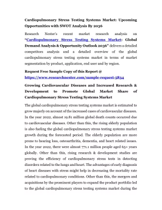 Cardiopulmonary Stress Testing Systems Market