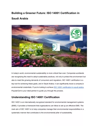 Building a Greener Future_ ISO 14001 Certification in Saudi Arabia