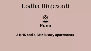 Lodha New Launch Hinjewadi Pune