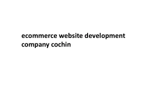 ecommerce website development company cochin