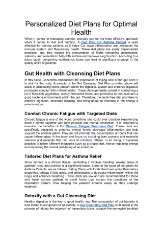 Personalized Diet Plans for Optimal Health