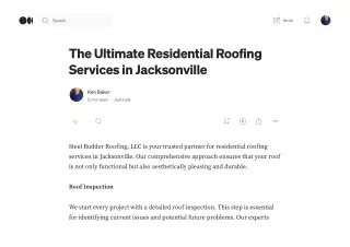 The Ultimate Residential Roofing Services in Jacksonville