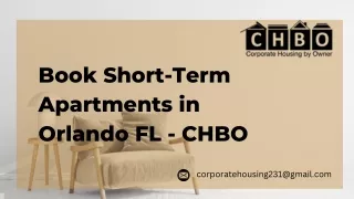 Book Short-Term Apartments in Orlando FL - CHBO