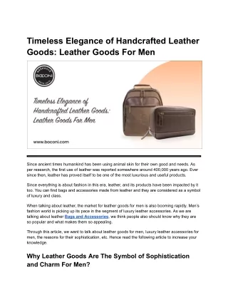 Timeless Elegance of Handcrafted Leather Goods_ Leather Goods For Men (1)