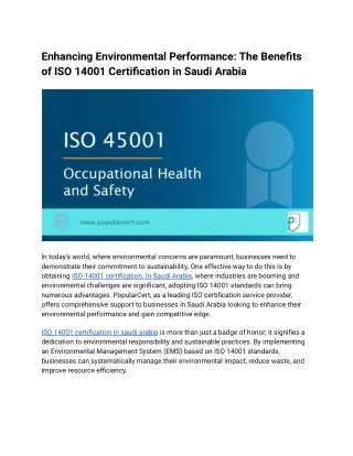 Enhancing Environmental Performance_ The Benefits of ISO 14001 Certification in Saudi Arabia