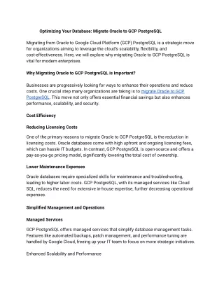 Optimizing Your Database_ Migrate Oracle to GCP PostgreSQL