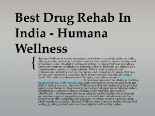 Drug Rehabilitation Centre In Delhi - Humana Wellness