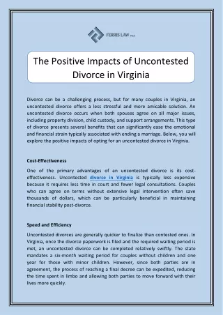 Navigating Divorce in Virginia: A Brief Guide