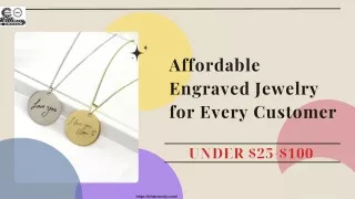 Affordable Engraved Jewelry for Every Customer