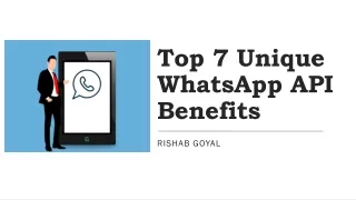 Top 7 Unique WhatsApp API Benefits in Saudi Arabia