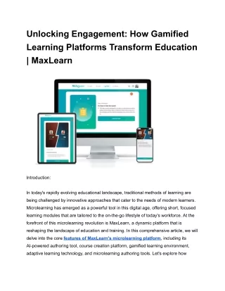 Unlocking Engagement_ How Gamified Learning Platforms Transform Education _ MaxLearn