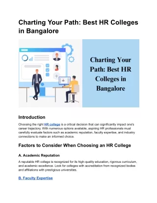 Charting Your Path_ Best HR Colleges in Bangalore