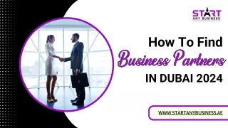 How To Find Business Partners In Dubai 2024