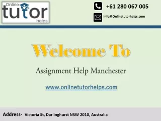 Top Quality Assignment Help Manchester