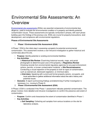 Environmental-site-assessments