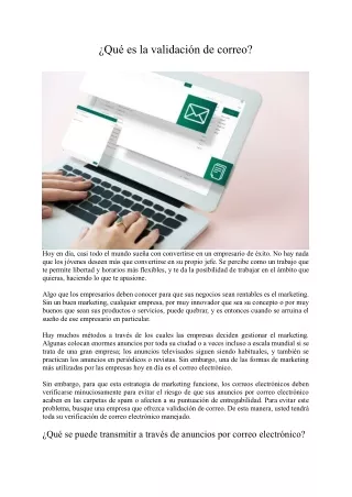 ¿Qué es la validación de correo