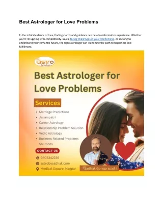 Best Astrologer for Love Problems