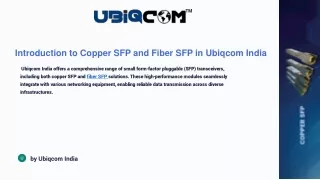Copper sfp and  Fiber SFP | Ubiqcom