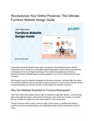 Revolutionize Your Online Presence_ The Ultimate Furniture Website Design Guide