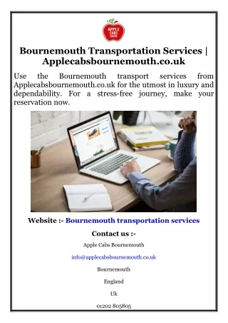 Bournemouth Transportation Services  Applecabsbournemouth.co.uk