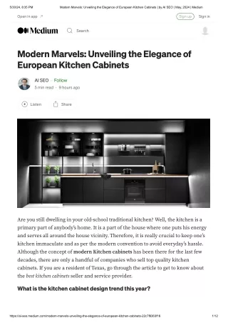 Modern Marvels: Unveiling the Elegance of European Kitchen Cabinets