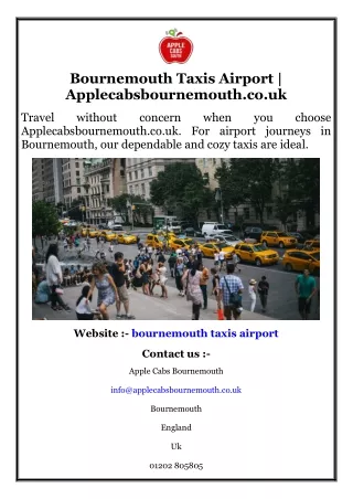 Bournemouth Taxis Airport  Applecabsbournemouth.co.uk