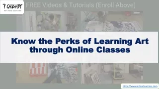 Know the Perks of Learning Art through Online Classes