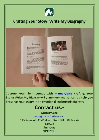 Crafting Your Story Write My Biography