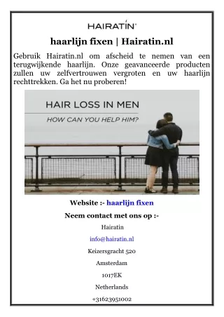 haarlijn fixen  Hairatin.nl