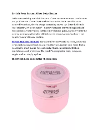 British Rose Instant Glow Body Butter