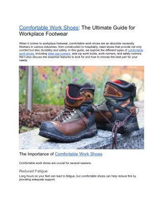 Comfortable Work Shoes_ The Ultimate Guide for Workplace Footwear