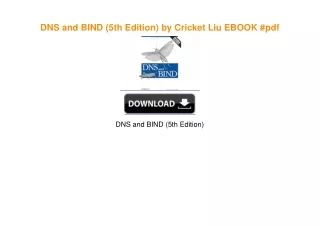 DNS and BIND (5th Edition) by Cricket Liu EBOOK #pdf