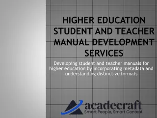 How Manuals Development For Higher Education Helps Students