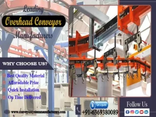 Overhead conveyor Manufacturers