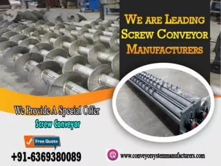 Screw Conveyor Manufacturers