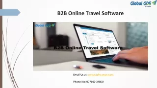 B2B Online Travel Software