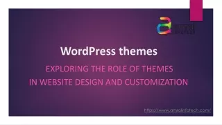 Unveiling WordPress Themes: Amral Infotech's Dive into Design and Customization