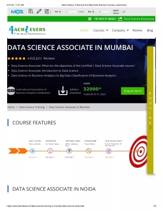 Data science associate in Mumbai - 4achievers