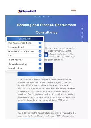 Top Banking and Finance Recruitment Consultancy Services for Success